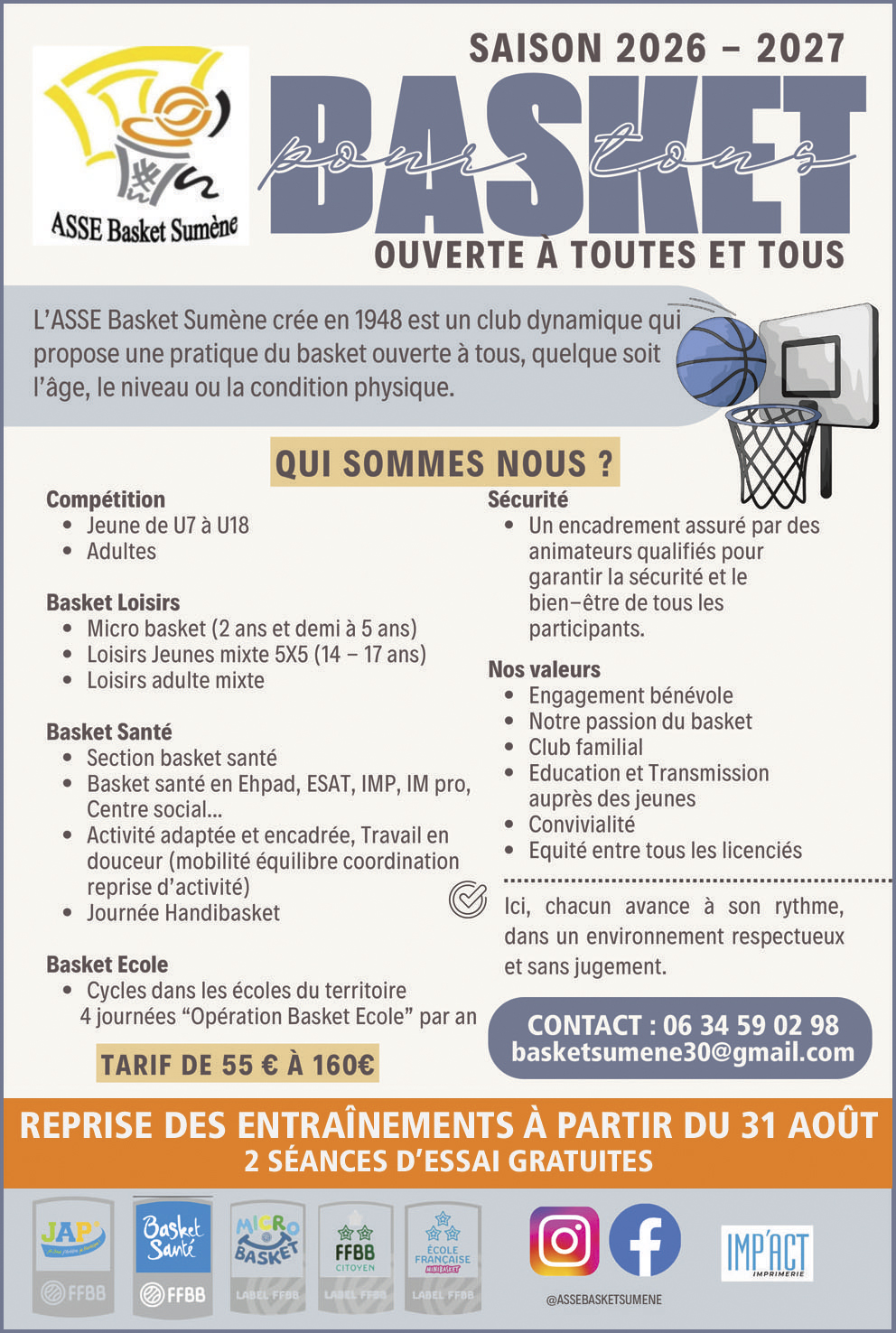 SUMÈNE – BASKETS POUR TOUS